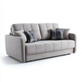 Trzyosobowa sofa z tkaniny szara 220 x 95 x 95 cm