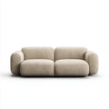 Beżowa sofa dwuosobowa z tkaniny, 180 x 95 x 72 cm