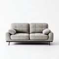 Sofa dwuosobowa szara z poliestru 160 x 90 x 88 cm