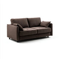 Dwuosobowa sofa z tkaniny, ciemnobrązowa, 200 × 90 × 85 cm