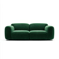 Dwuosobowa sofa zielona z tapicerką poliestrową, 190 × 90 × 78 cm