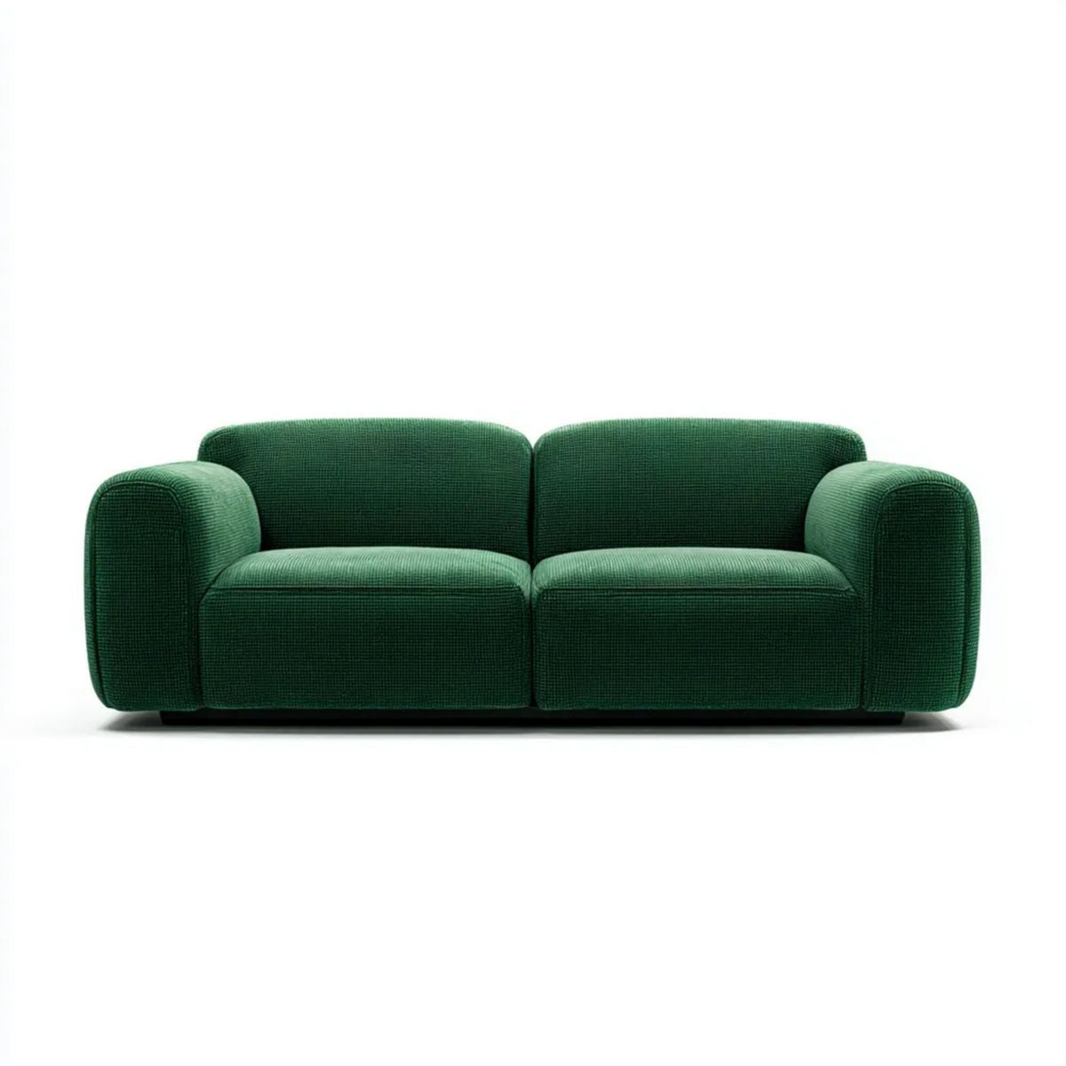 Dwuosobowa sofa zielona z tapicerką poliestrową, 190 × 90 × 78 cm